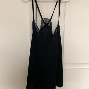 Black lace tank